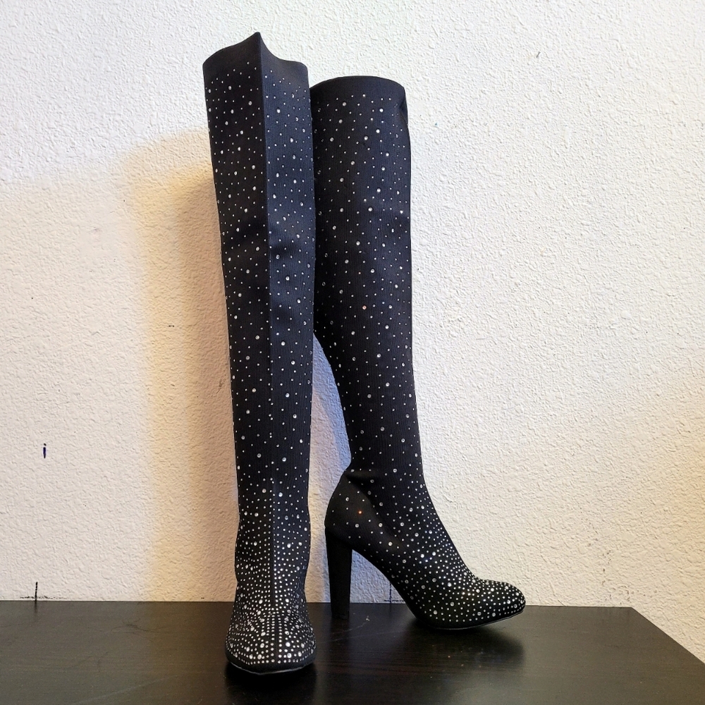 Wild Diva Lounge Bling Stretch Boots